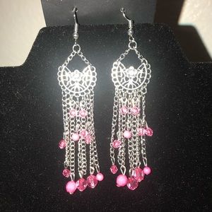 Pink paparazzi earrings